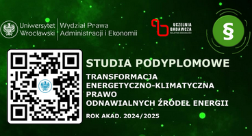 Oferta studiów podyplomowych: „Transformacja energetyczno-klimatyczna. Prawo odnawialnych źródeł energii”