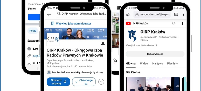 Portale społecznościowe OIRP w Krakowie