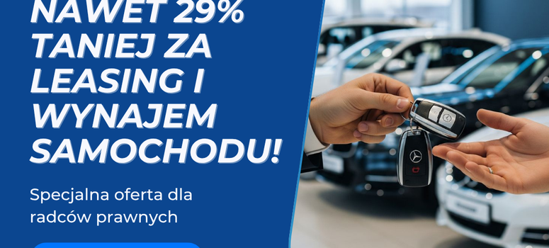Rabaty do 29% na leasing i wynajem samochodów dla radców prawnych