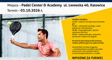 II Otwarty Turniej Padla o Puchar Dziekana Okręgowej Izby Radców Prawnych w Katowicach - 3 października 2026 r.    