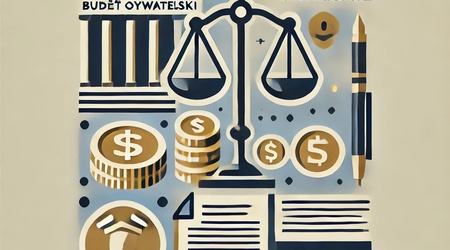 DALL·E 2025-02-04 12.47.49 - A simple and clean graphic design representing 'Budżet Obywatelski OIRP w Krakowie' (Citizen Budget of the Regional Chamber of Legal Advisors in Krako.jpg