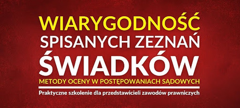 Zaproszenie na szkolenie "Drafting IT Contracts" z adwokat z USA (absolwentką Harvard University) i "Wiarygodność spisanych zeznań świadków"