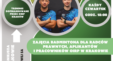 Badminton dla członków OIRP w Krakowie