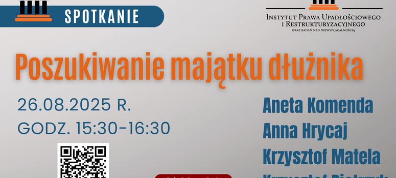 Szkolenie: Poszukiwanie majątku dłużnika - 26.08.2025