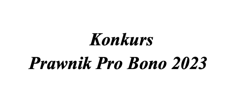 Konkurs Prawnik Pro Bono 2023