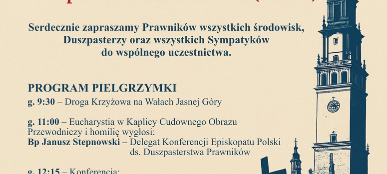  46. Ogólnopolska Pielgrzymka Prawników na Jasną Górę - 4.10.2025 r.