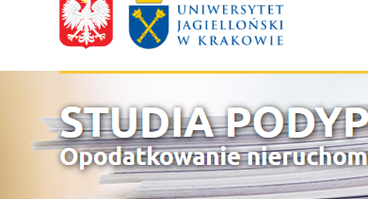 Studia podyplomowe UJ: „Opodatkowanie nieruchomości i obrotu nieruchomościami”