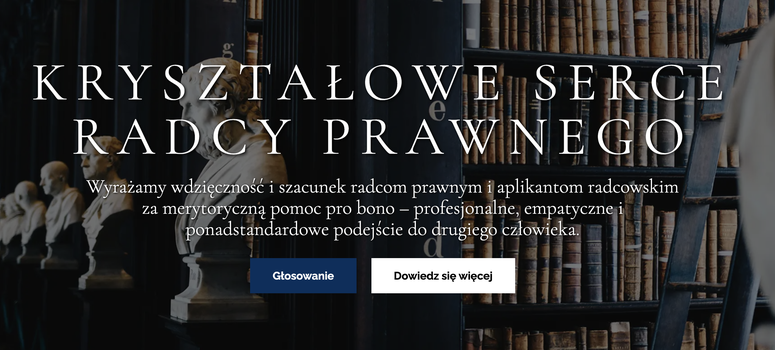 Rozpoczęcie głosowania w XVII edycji konkursu "Kryształowe Serce Radcy Prawnego"