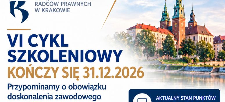 VI cykl szkoleniowy kończy się 31.12.2026